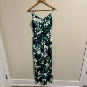 VENUS Tropical Print Vacation Women’s Spaghetti Strap Slit Maxi Dress Size Small
